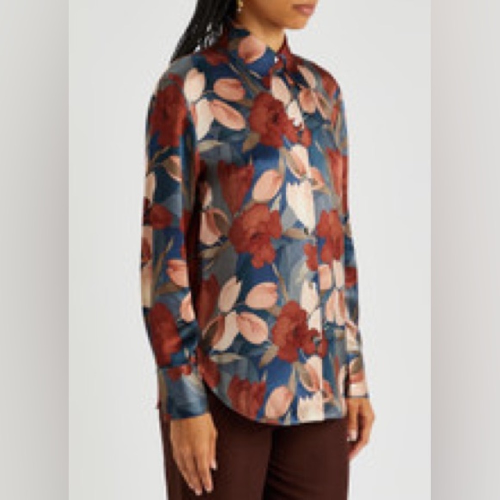 Vince magnolia floral shirt size xs